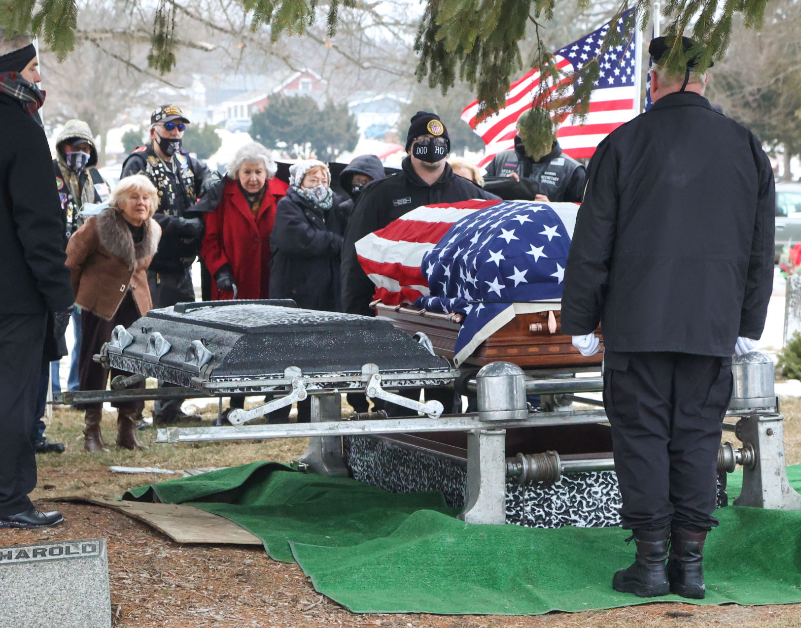 Funeral procession for Bruce Woods